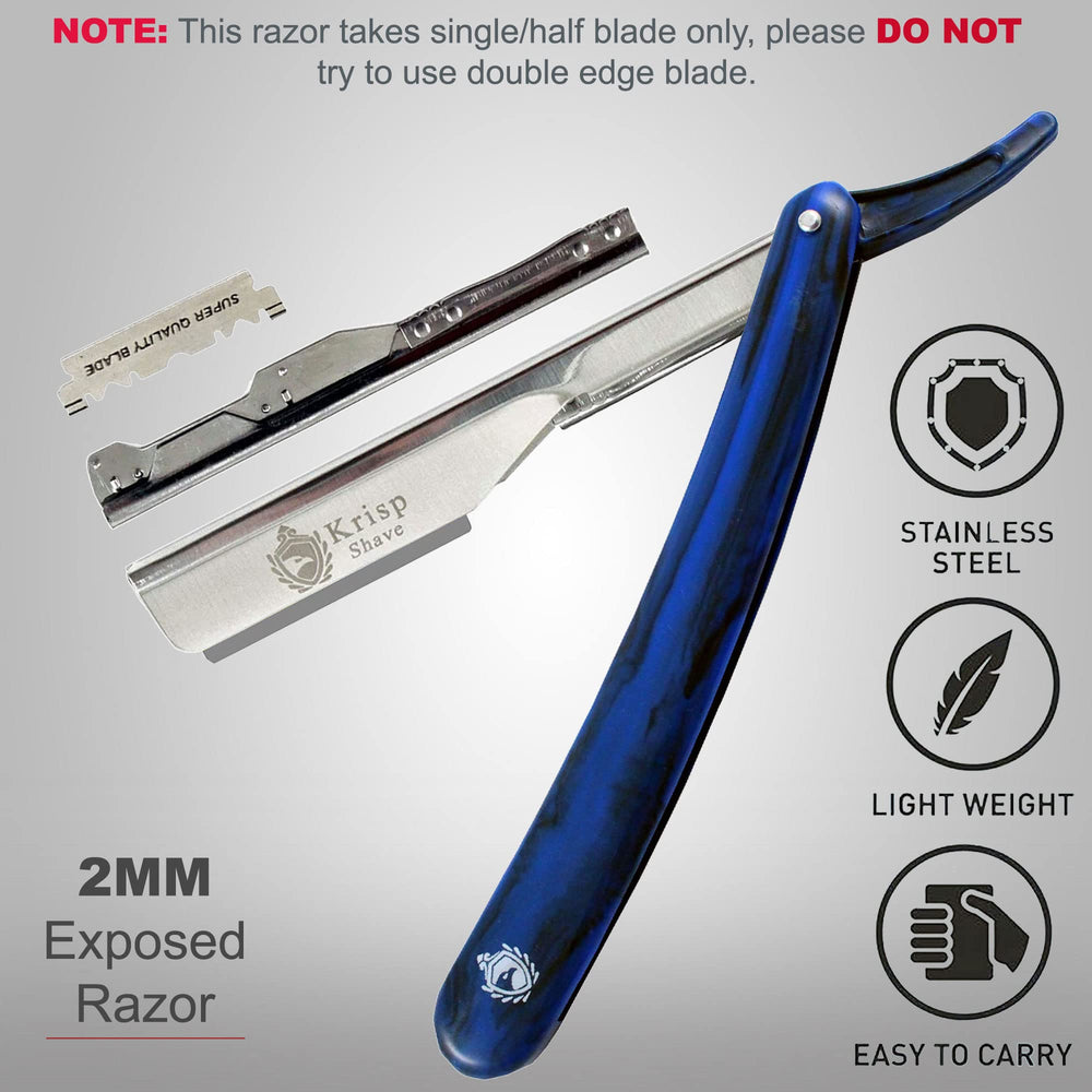 Krisp Beauty ergonomic handle ensures secure grip during precise shaving.