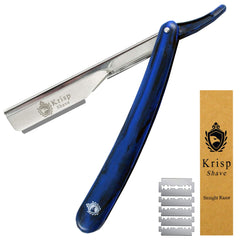 Krisp Beauty straight razor with 2 mm exposed blade for a close, controlled shave.