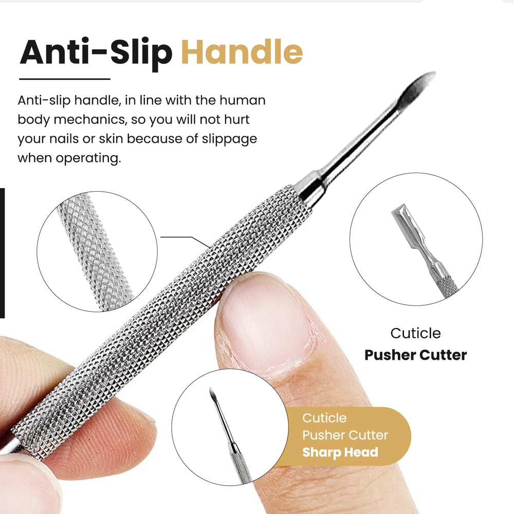 Krisp Beauty toenail pusher for clean, snag-free nails.