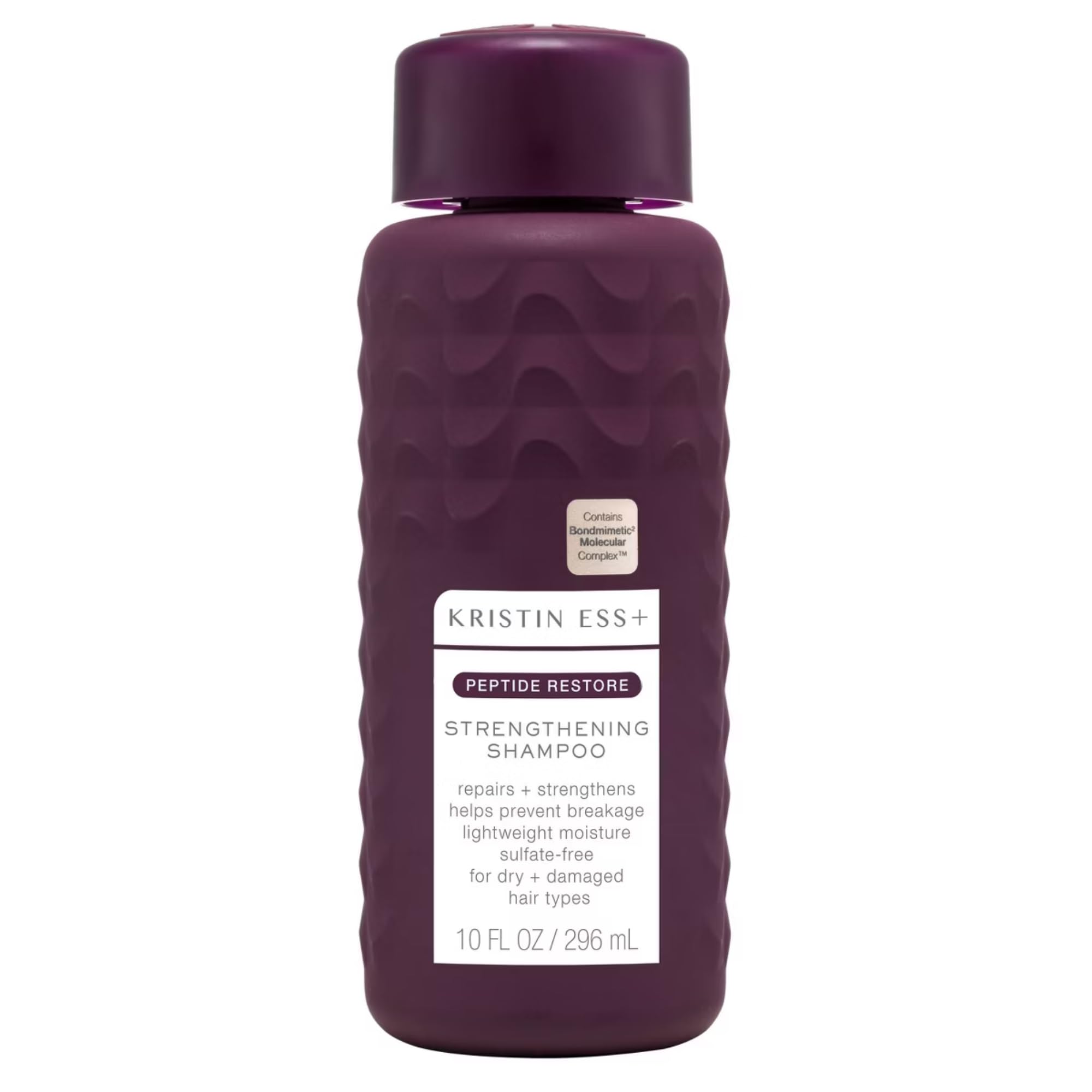 Kristin Ess anti-fade shampoo bottle shows color protection and shine