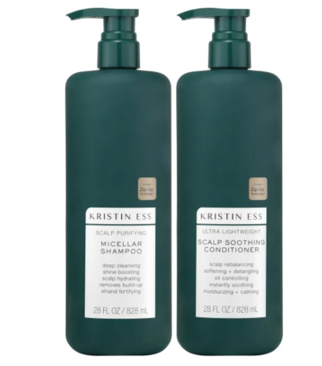 Kristin Ess Scalp Purifying Micellar Shampoo bottle cleanses impurities and refreshes the scalp