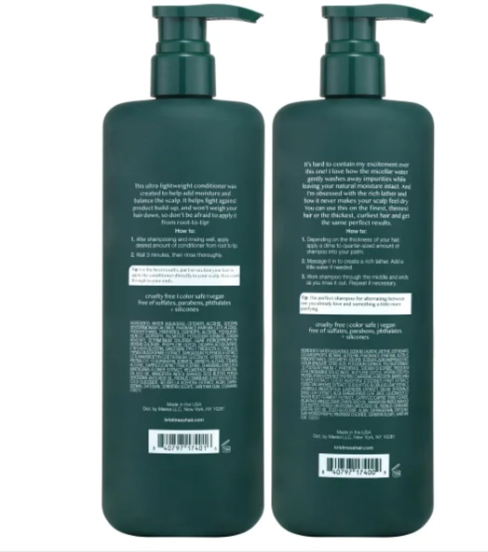 Kristin Ess Ultra Lightweight Scalp Soothing Conditioner bottle provides light hydration for balanced hair