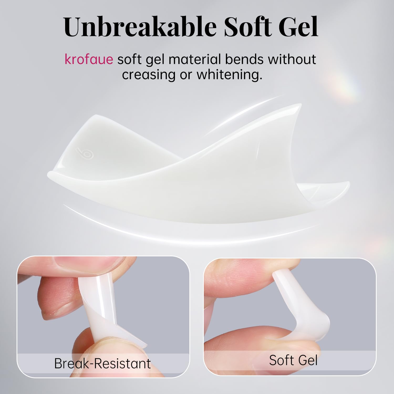 Krofaue 1000pcs acrylic nail tips ready for busy salons.