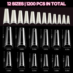 krofaue 12 sizes engraved 0-11 for precise sizing