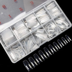 Krofaue 500pcs clear nail tips for versatile gel, acrylic, and dip applications
