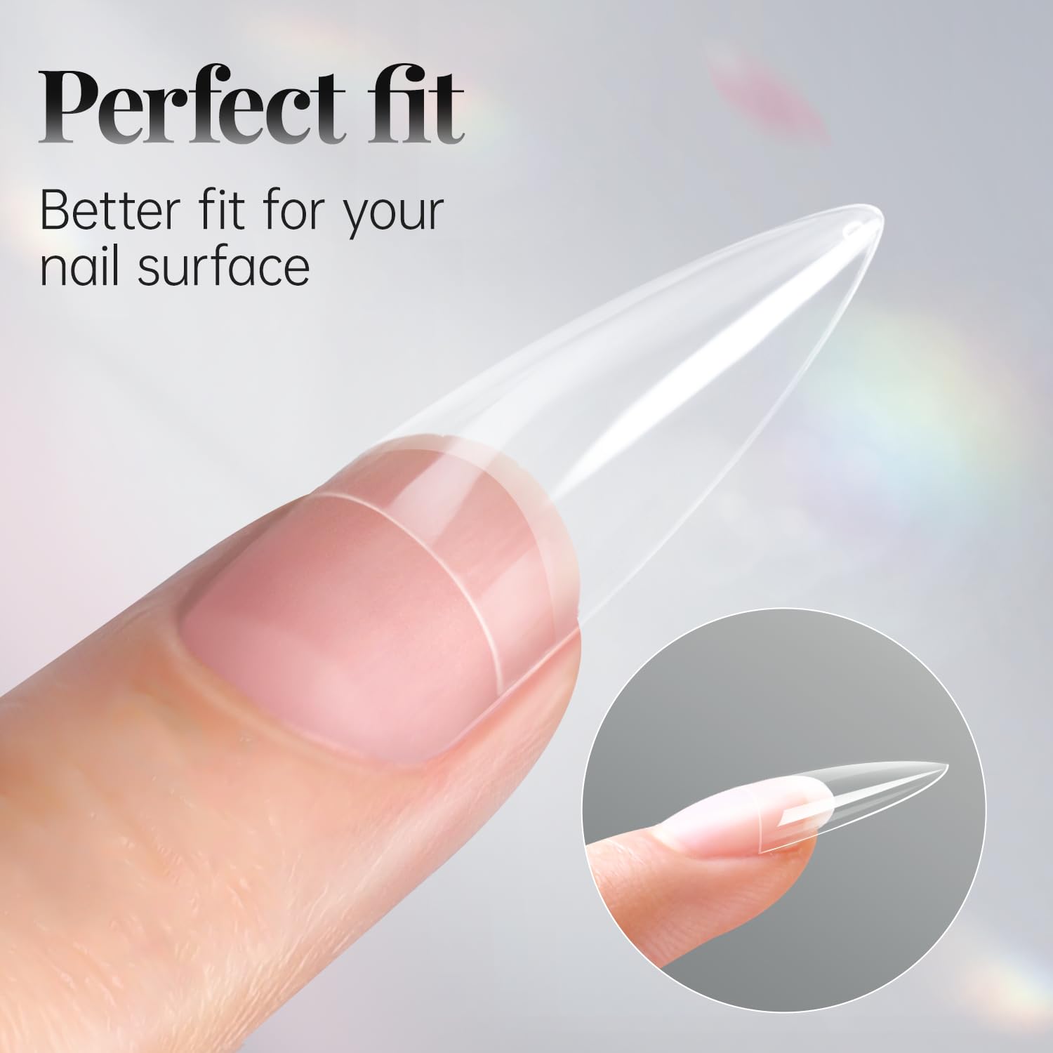 krofaue ABS material nail tips are breathable and light