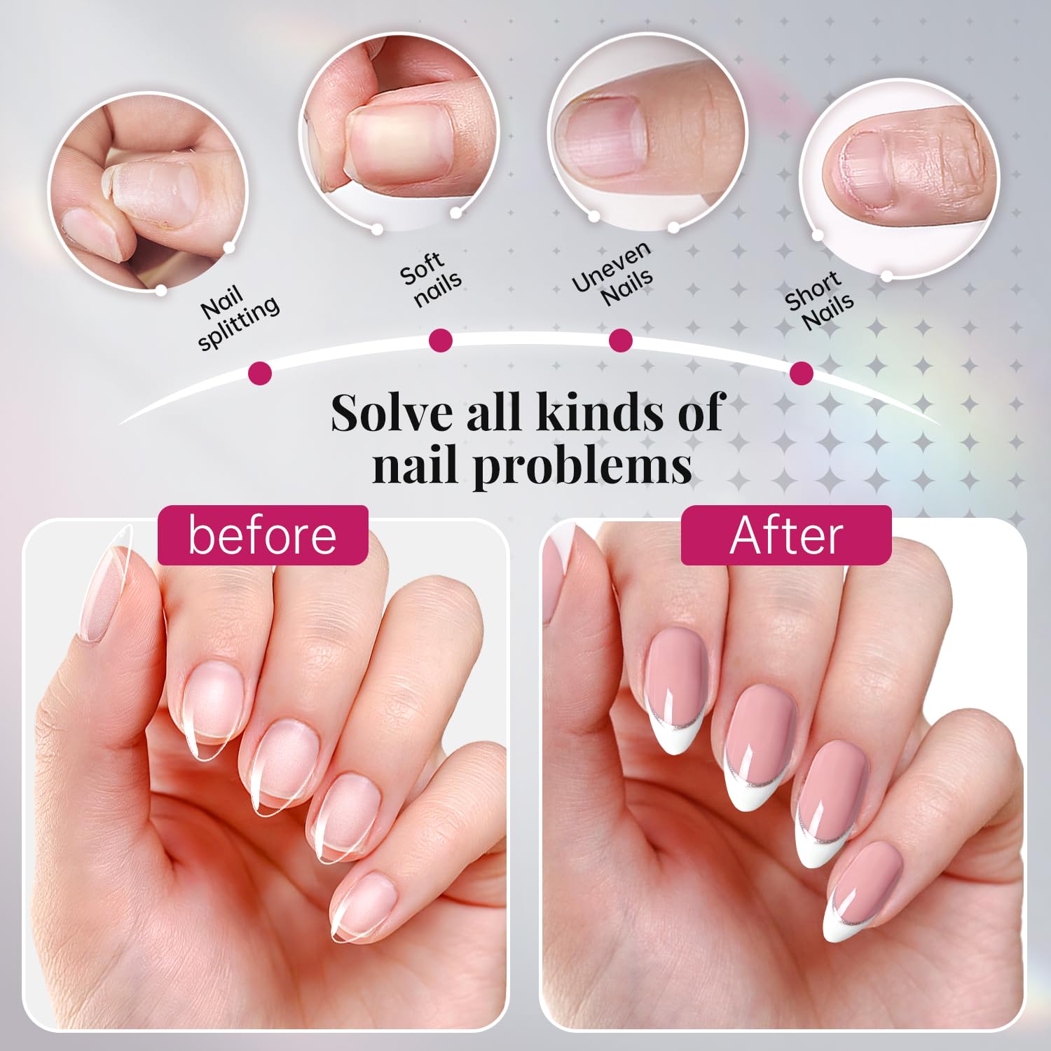 Krofaue Almond Nail Tips press-on application for quick at-home manicure