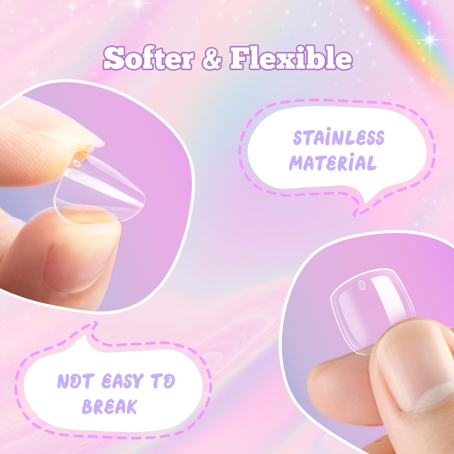Krofaue at-home salon-ready kids nails for easy designs at family gatherings.