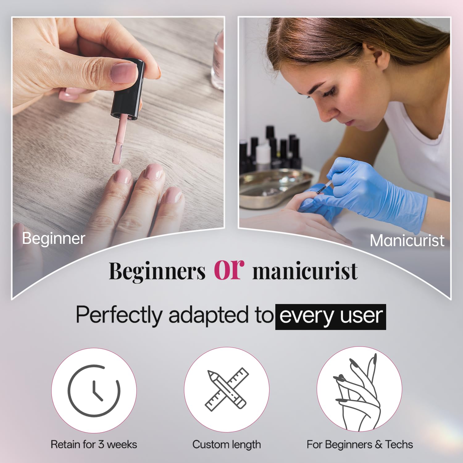 Krofaue beginner-friendly nails suit first-time users.