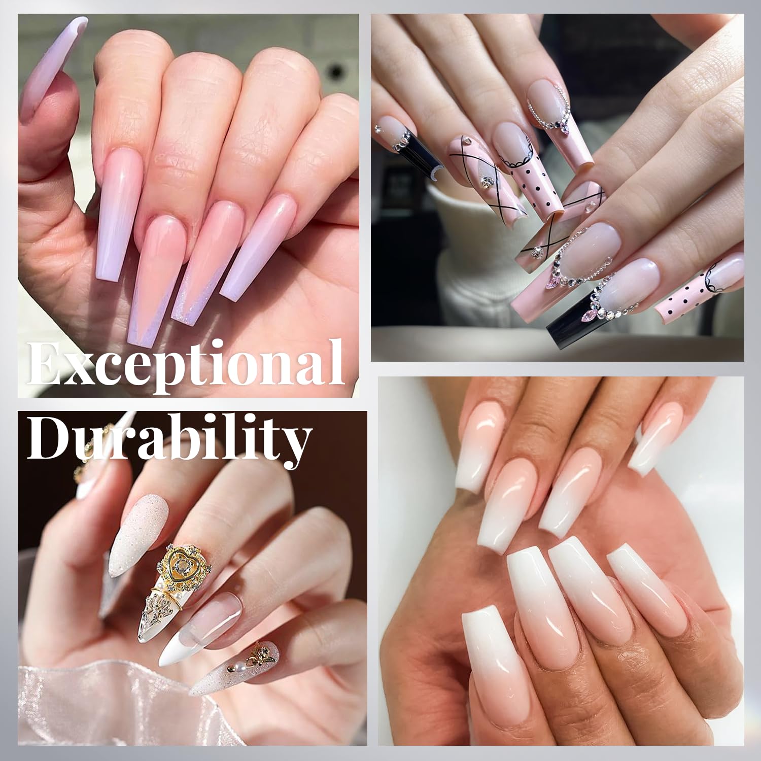 krofaue clear French nail tips for clean, elegant manicures
