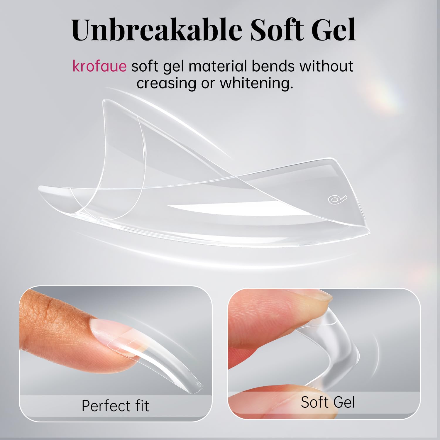 Krofaue crystal-clear tips resist tinting for streak-free color