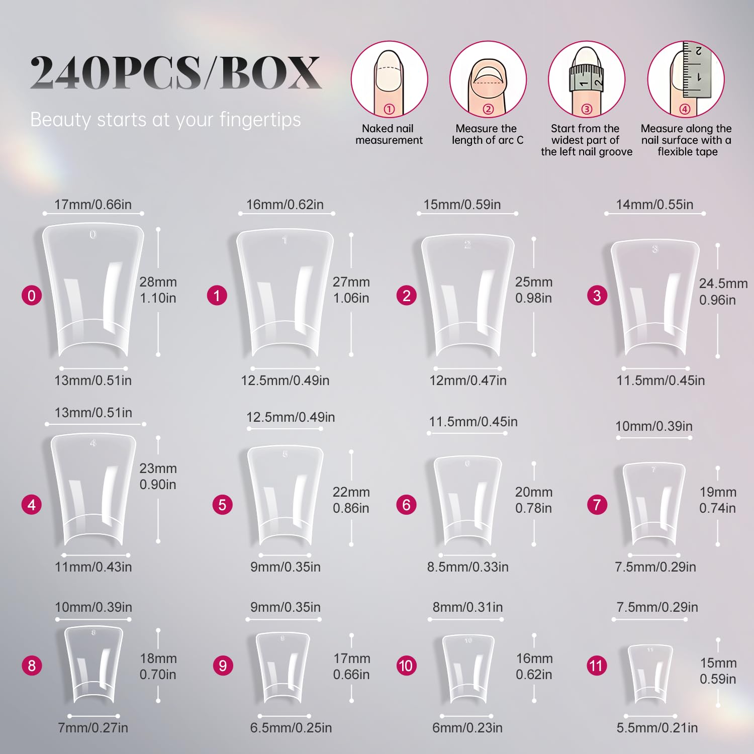 krofaue Duck Nail Tips ideal for DIY nail art projects