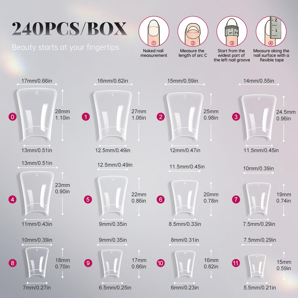 krofaue Duck Nail Tips ideal for DIY nail art projects