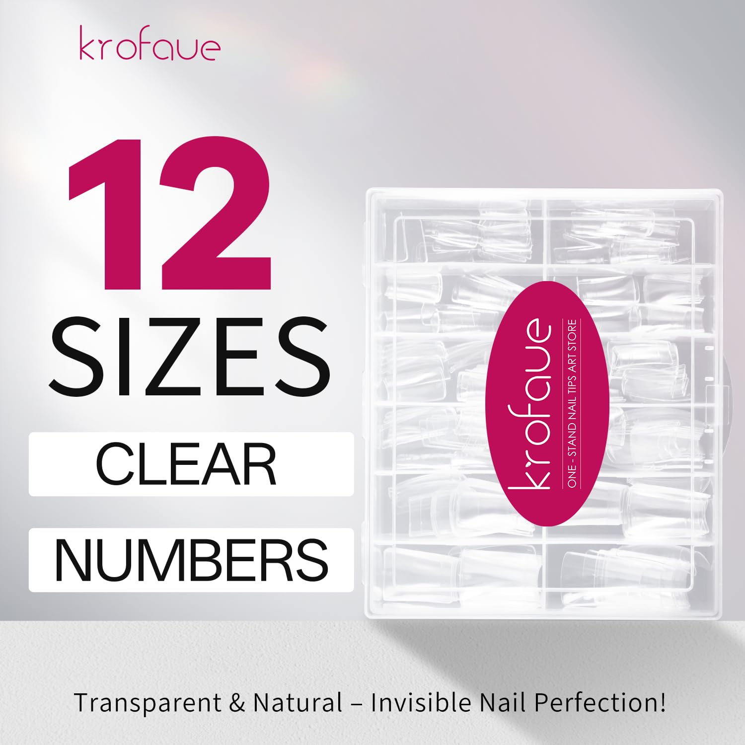 krofaue Duck Nail Tips precise-fit curved tips on natural nails
