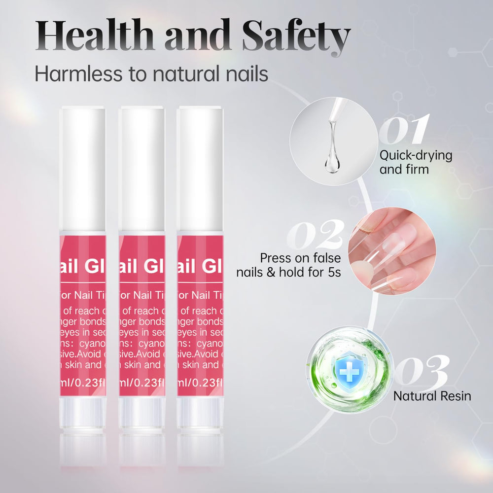 Krofaue half-cover French nails for natural-looking tip shape.