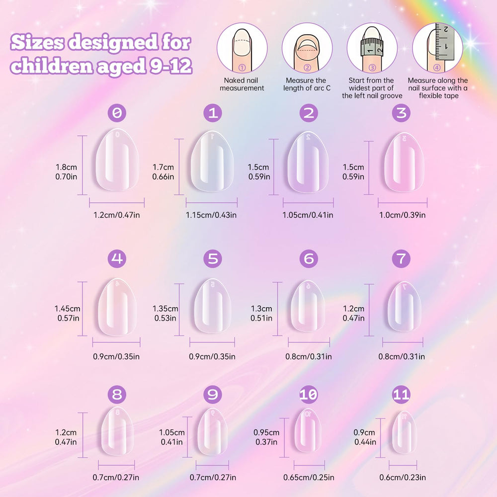 krofaue kid nail tips designed for comfortable fit on small nails