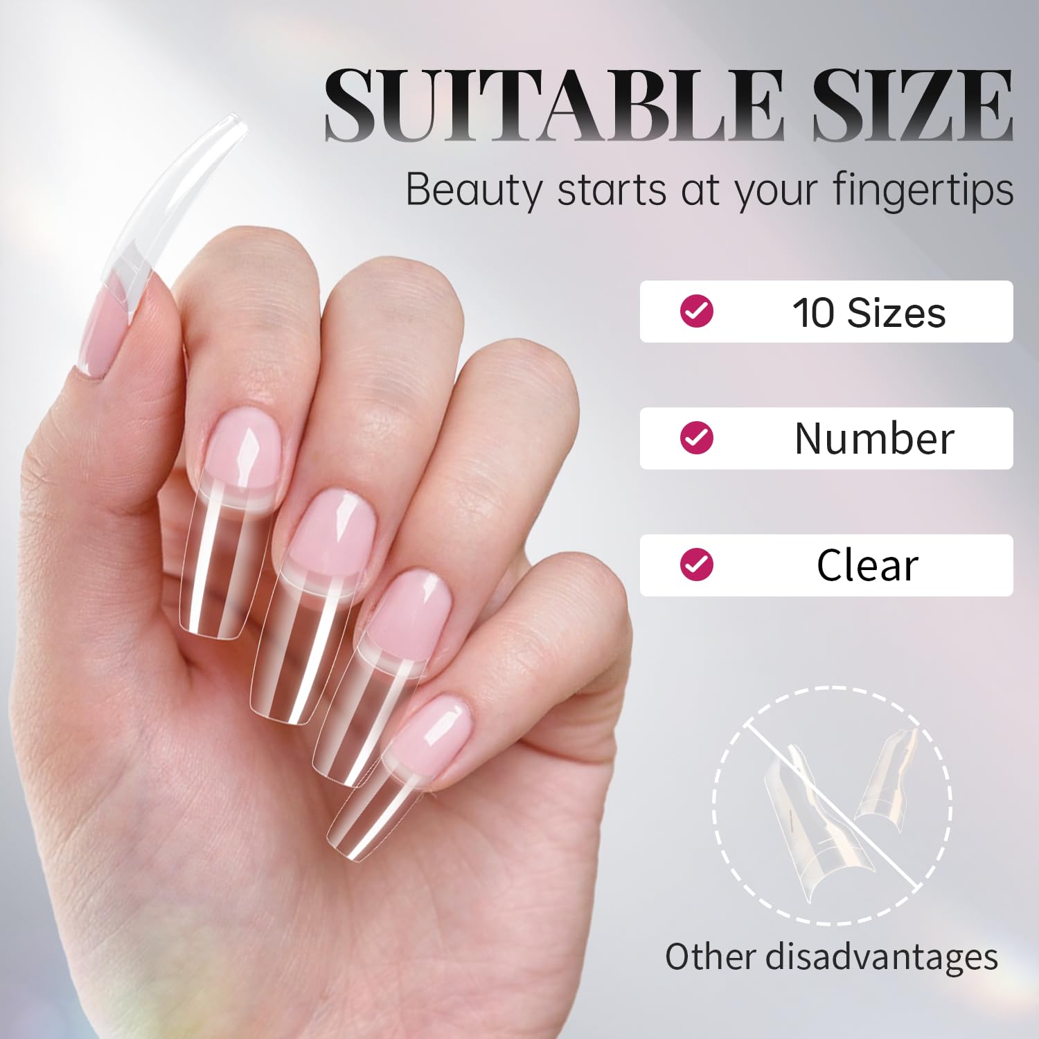 Krofaue nail art decor-ready tips for creative at‑home designs.