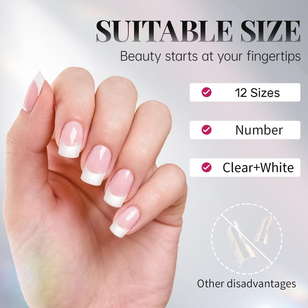 Krofaue short nail tips arc fit comfortable to wear.