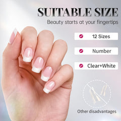 Krofaue short nail tips arc fit comfortable to wear.