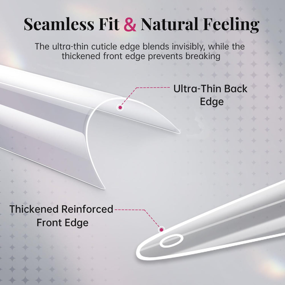 Krofaue stiletto tips suitable for both DIY and salon use