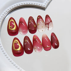KRTBKR 3D star rhinestones for festive nail decor.