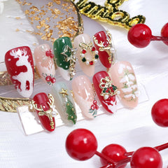 KRTBKR 3D Xmas trees design nails offering a showy holiday look quickly.
