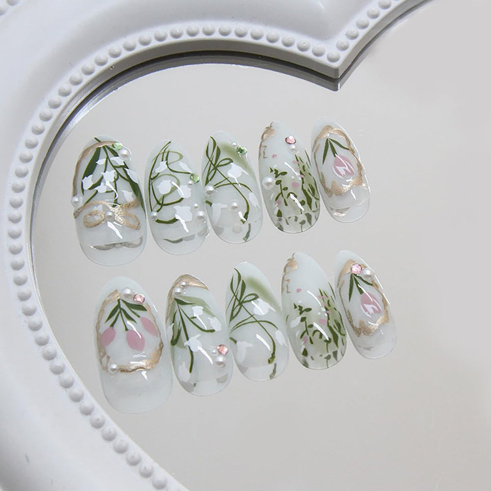 KRTBKR 3D pearl rhinestones add subtle sparkle for special occasions.