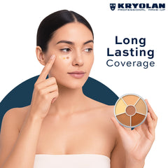 Kryolan Concealer Circle No.4 compact pack ideal for travel touch-ups.