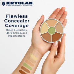 Kryolan Concealer Circle No.4 cream texture close-up showing blendable formula.