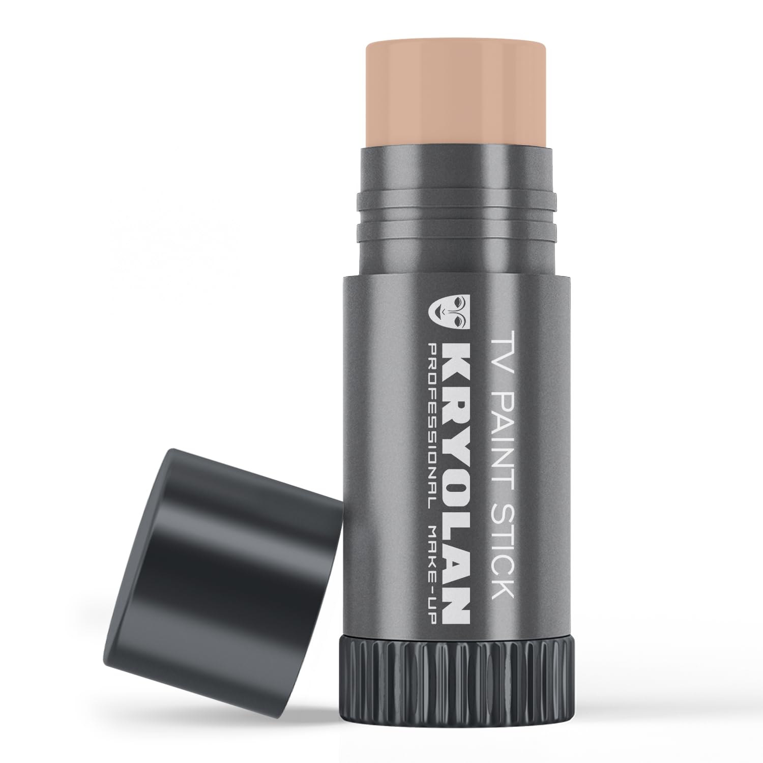 Kryolan TV Paint Stick in alabaster delivers full-coverage matte skin for stage.