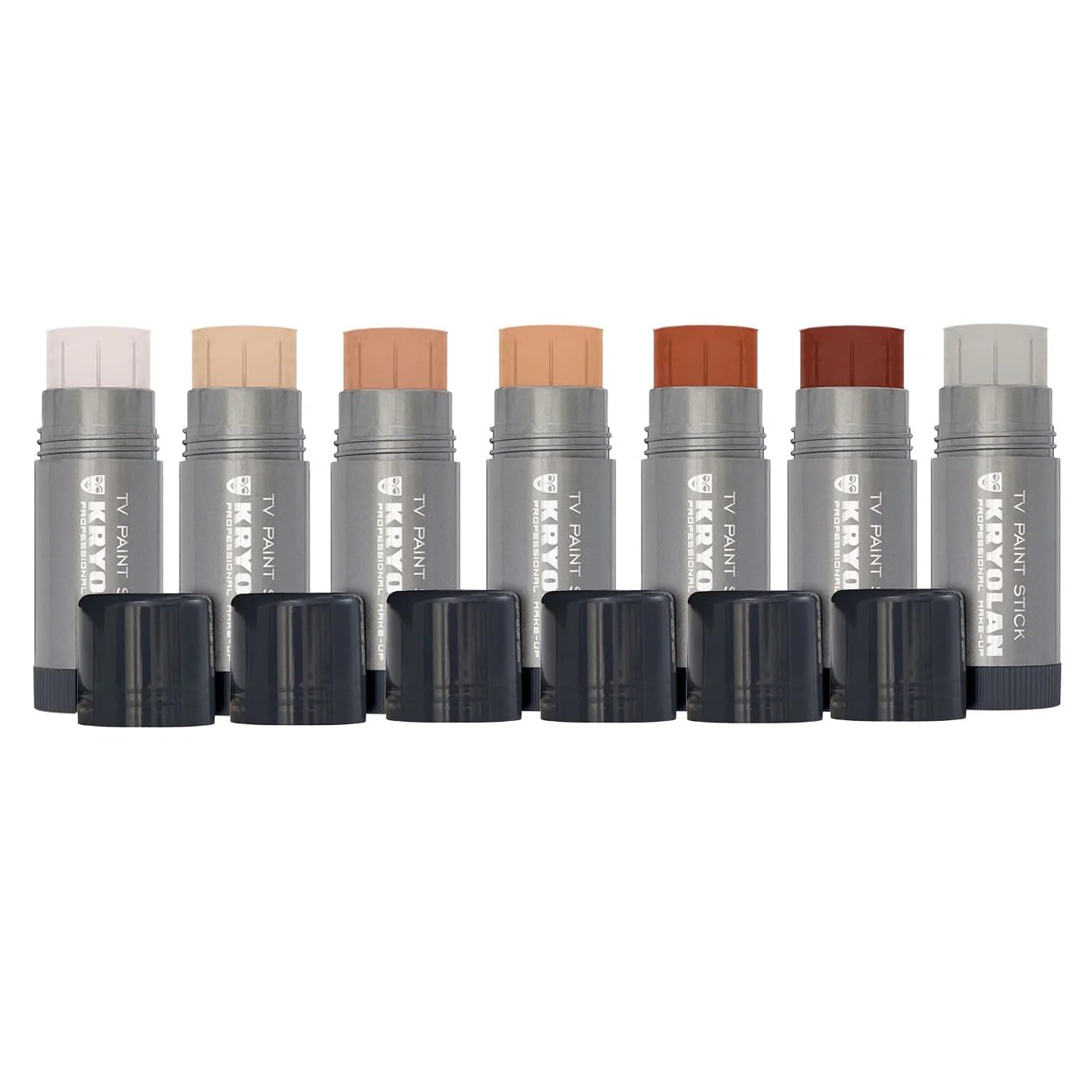 Kryolan TV Paint Stick Shibui application shows seamless, skin-like finish.