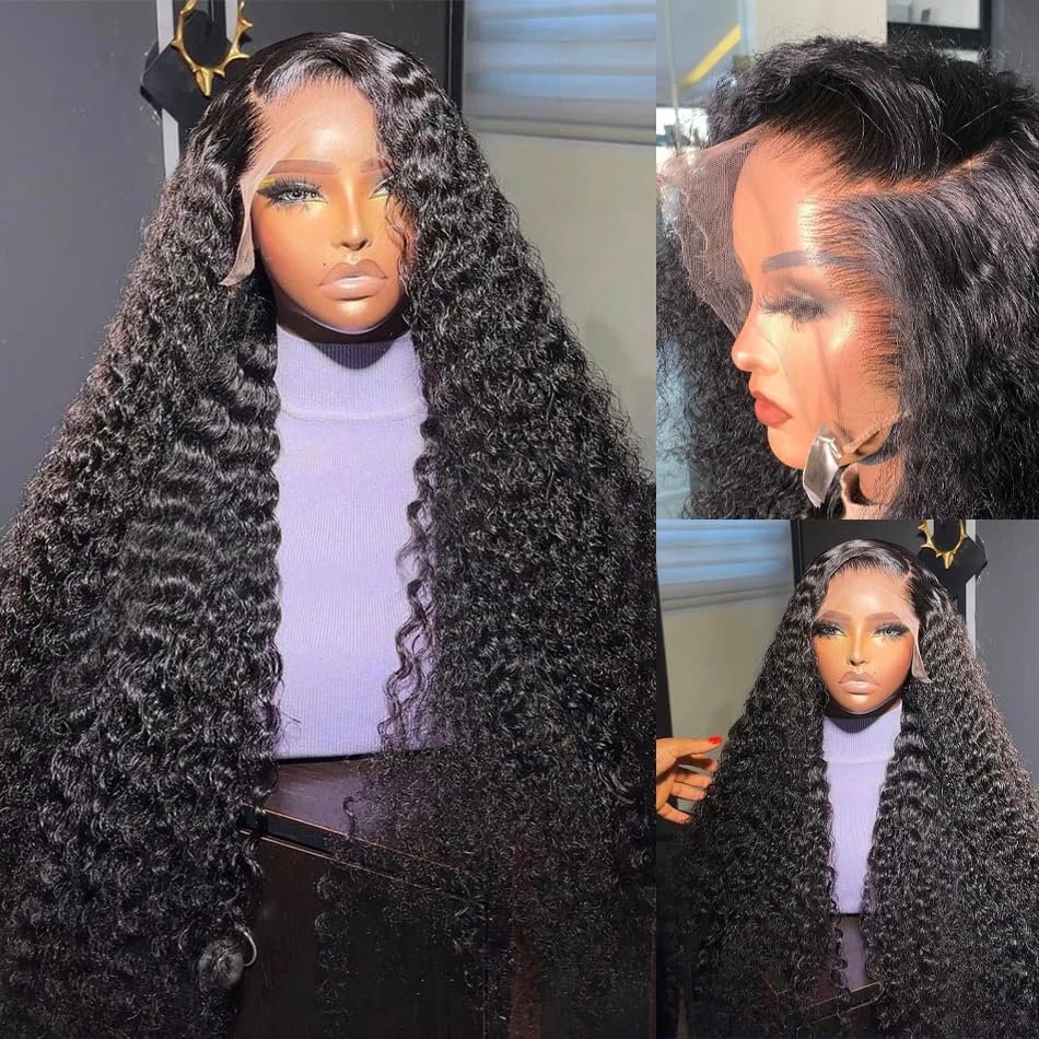 Ksflaae Natural color 26 inch water wave human hair wig ready to dye.