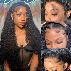 Ksflaae Water Wave 13x6 lace front wig with natural hairline for daily wear.