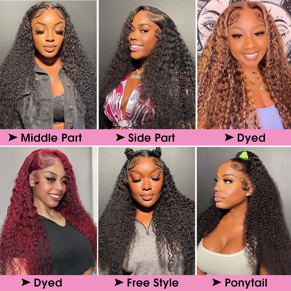 Ksflaae Water Wave lace front wig suited for weddings and parties.