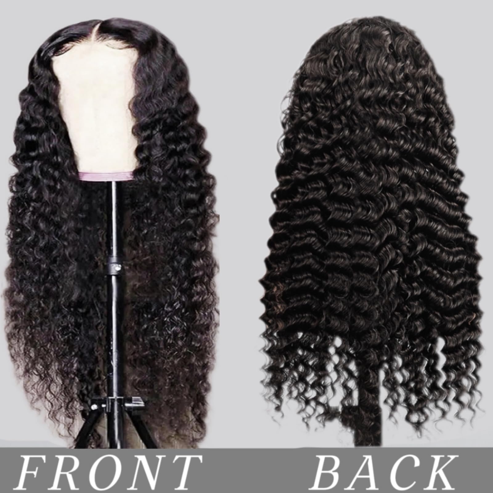 Ksfull Brazilian virgin deep wave hair closeup showing texture and shine