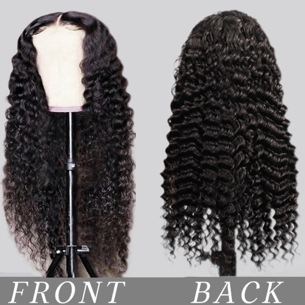 Ksfull Brazilian virgin deep wave hair closeup showing texture and shine