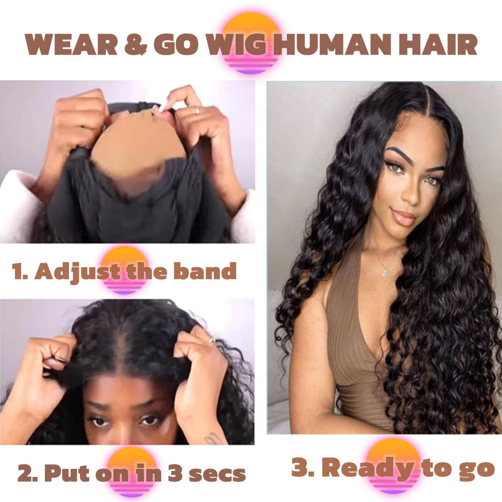 Ksfull glueless wear-and-go wig setup for easy styling