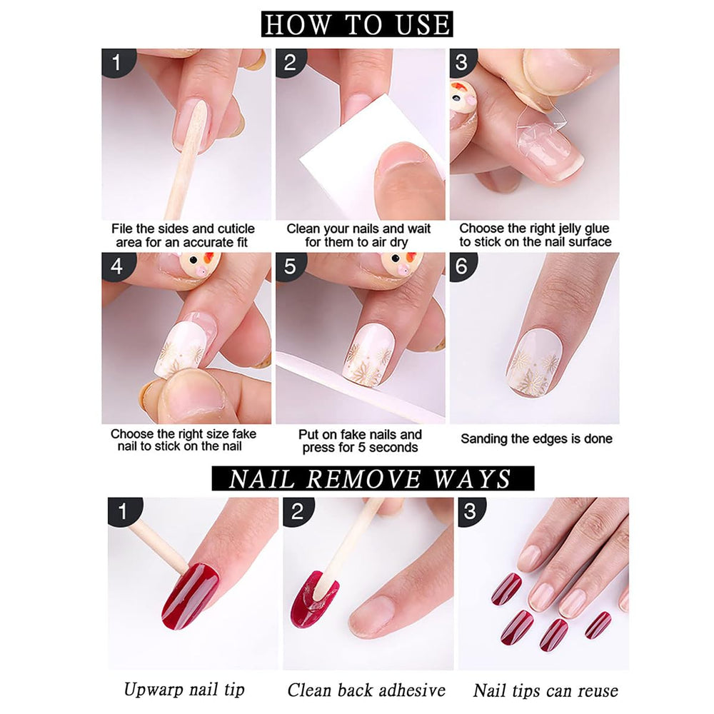 KTAABTR valentines nails come in varied sizes for a snug, personalized fit.