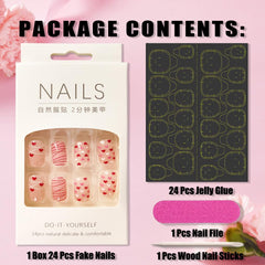 KTAABTR valentines red heart line design nails ideal for date nights.
