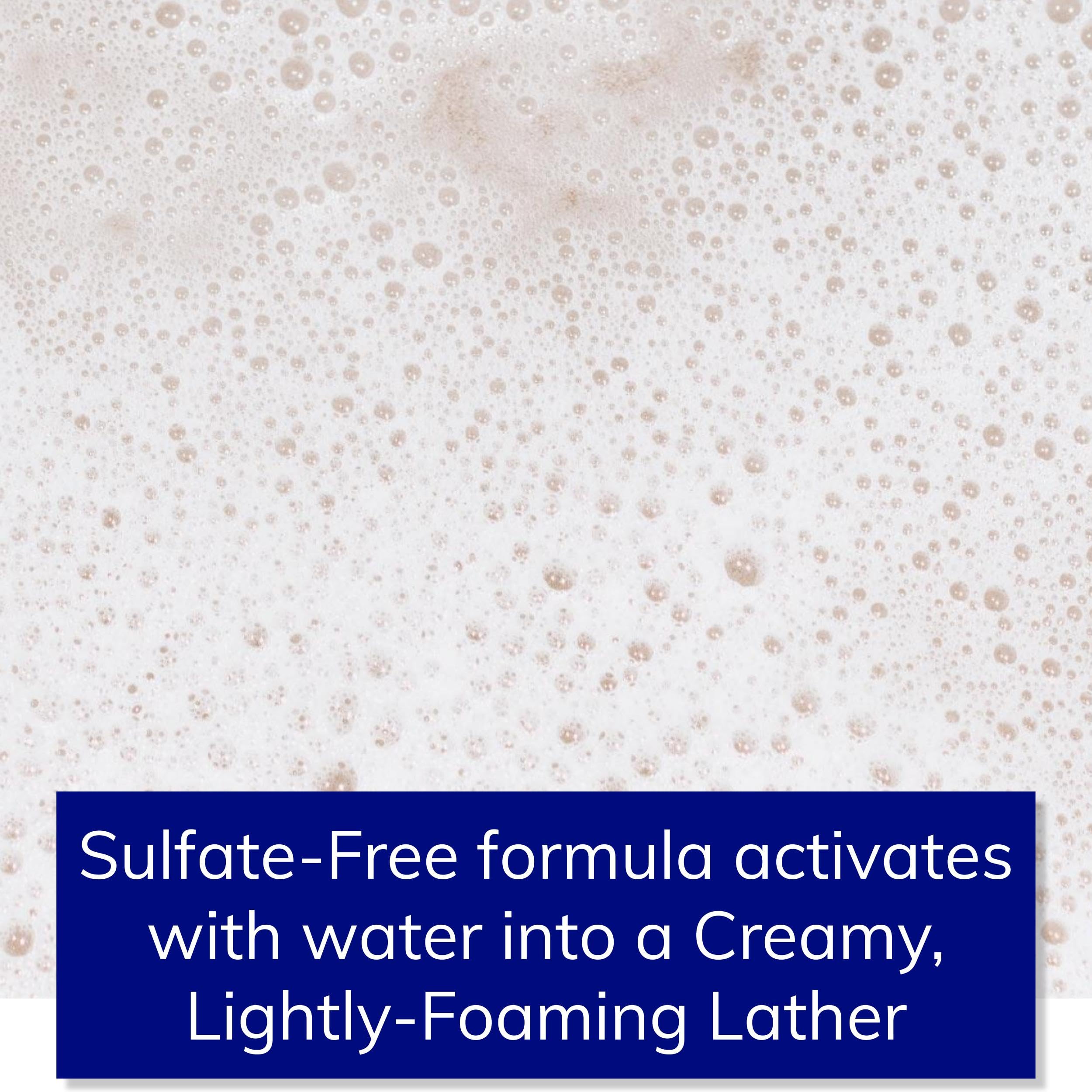 Ktchn Apothecary hydrating cleanser visible lather on skin.