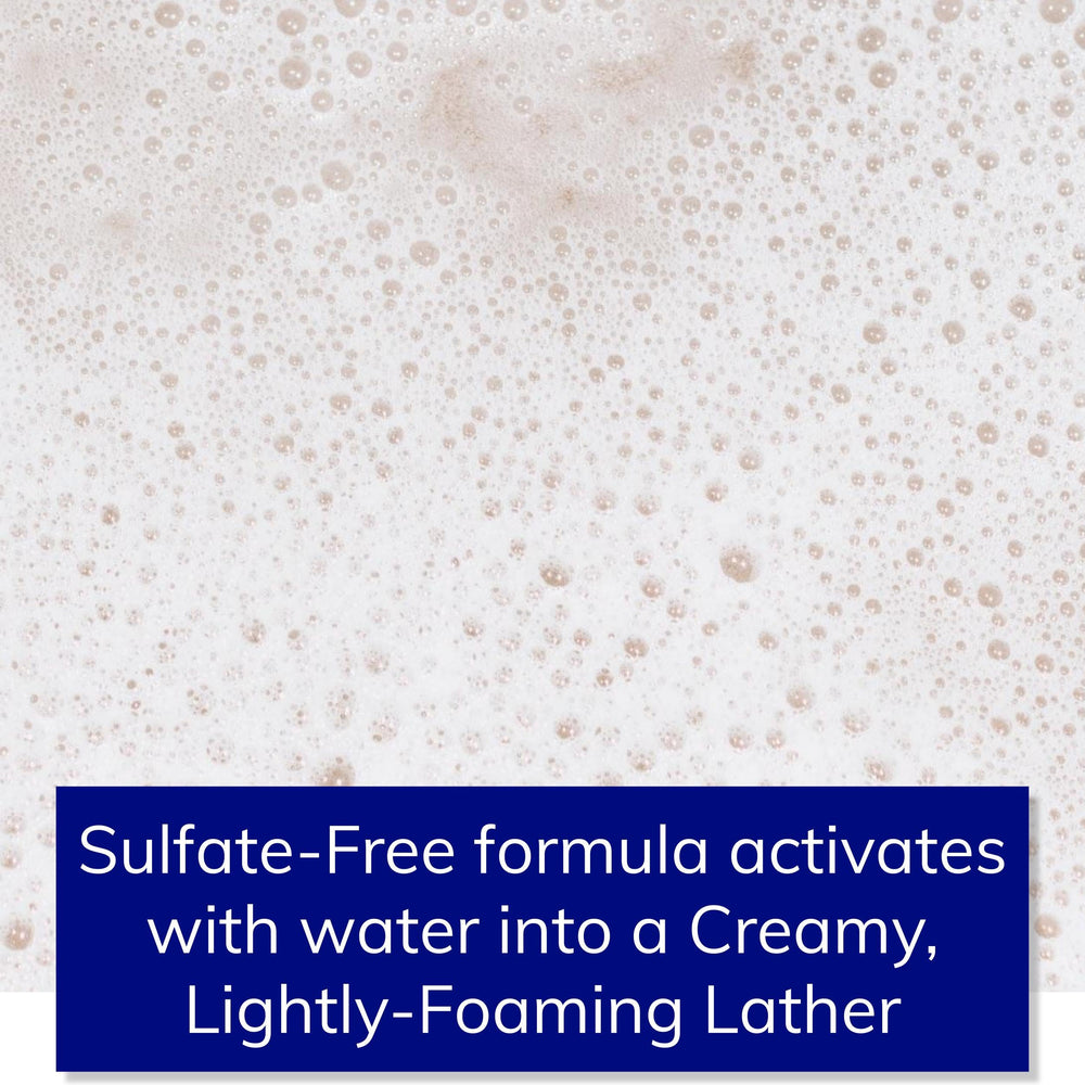 Ktchn Apothecary hydrating cleanser visible lather on skin.