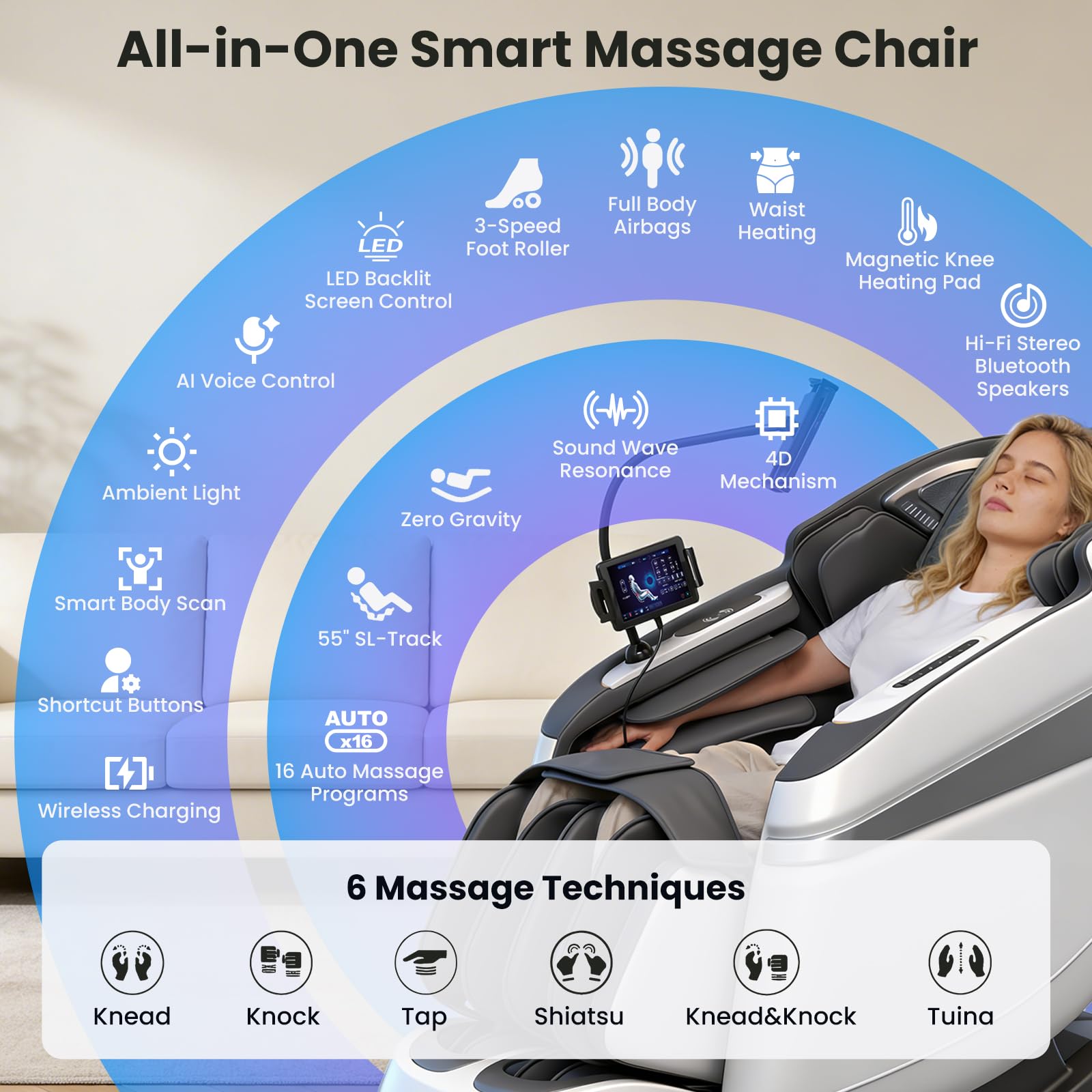 KTENTITO auto body-scan quickly adapts to your shoulders.