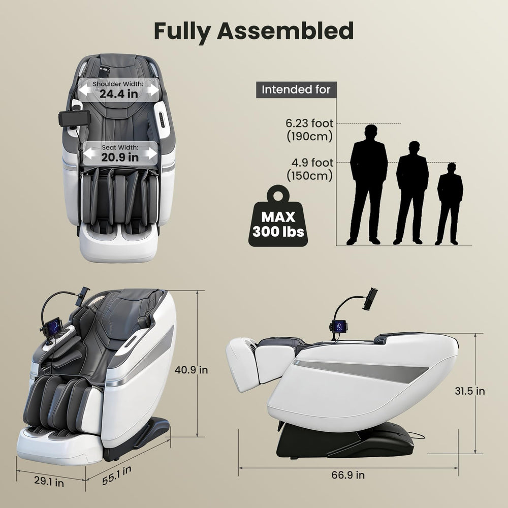 KTENTITO sonic-resonance-technology delivers harmonized rollers for a spa-like back massage.