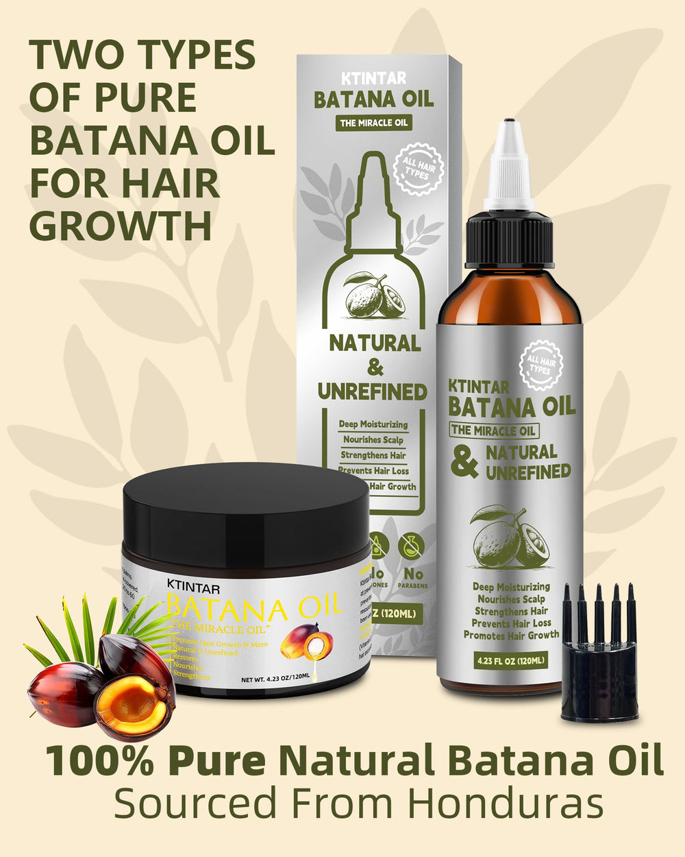 Ktintar Batana oil vitamin E and A for vitality
