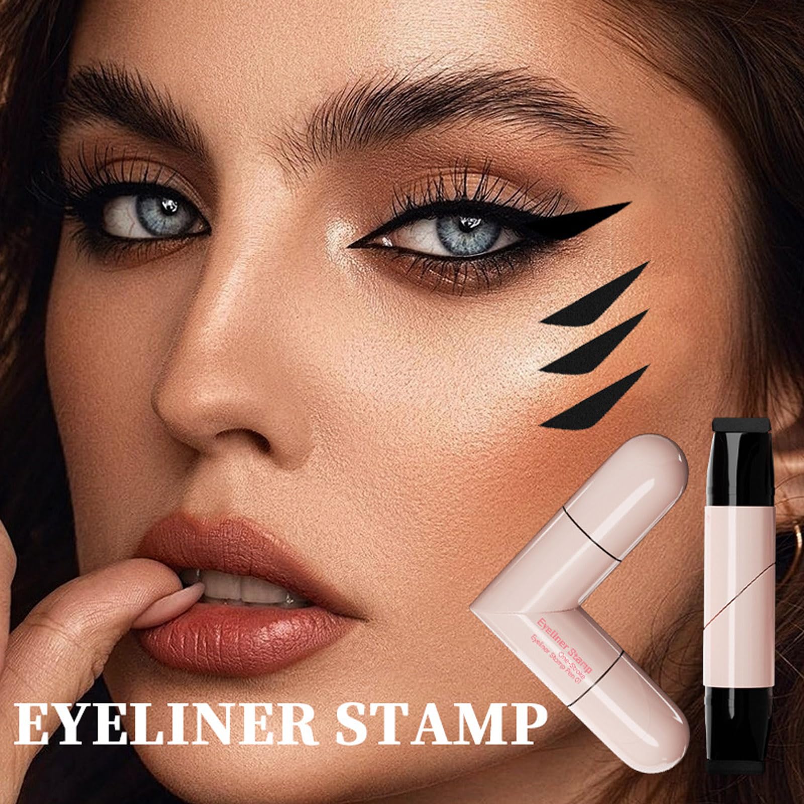 KTouler eyeliner stamp right eye delivers balanced wings in seconds.