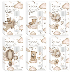 Kuabiz We Can Bearly Wait lip balms 30-pack, ideal party favors for guests.