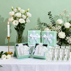 Kuabiz wedding favor setup close-up ready to give to guests.
