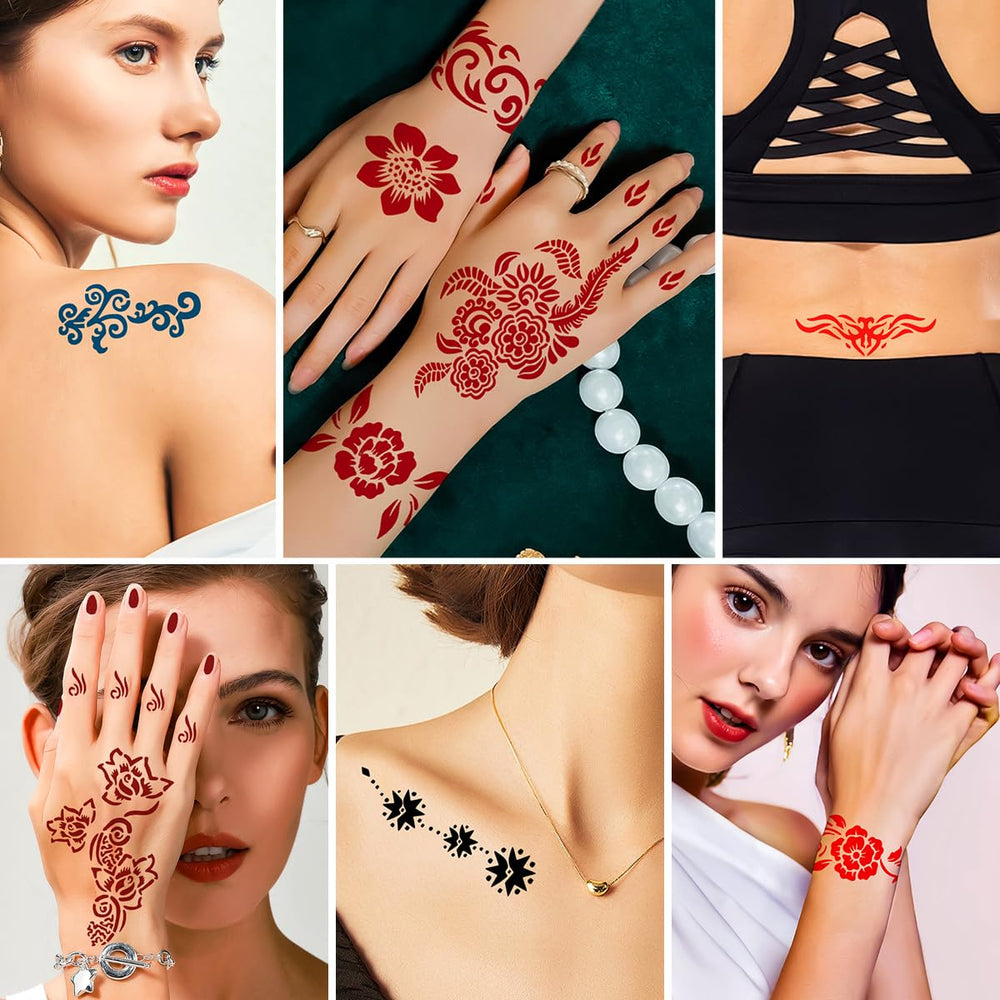 Kuboka easy stencil application for beginners to create henna-inspired designs.