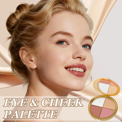 Kubot Eye & Cheek Palette compact case with versatile shades for on-the-go makeup.