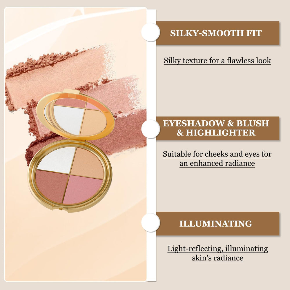 Kubot Eye & Cheek Palette includes detachable brush for easy application.